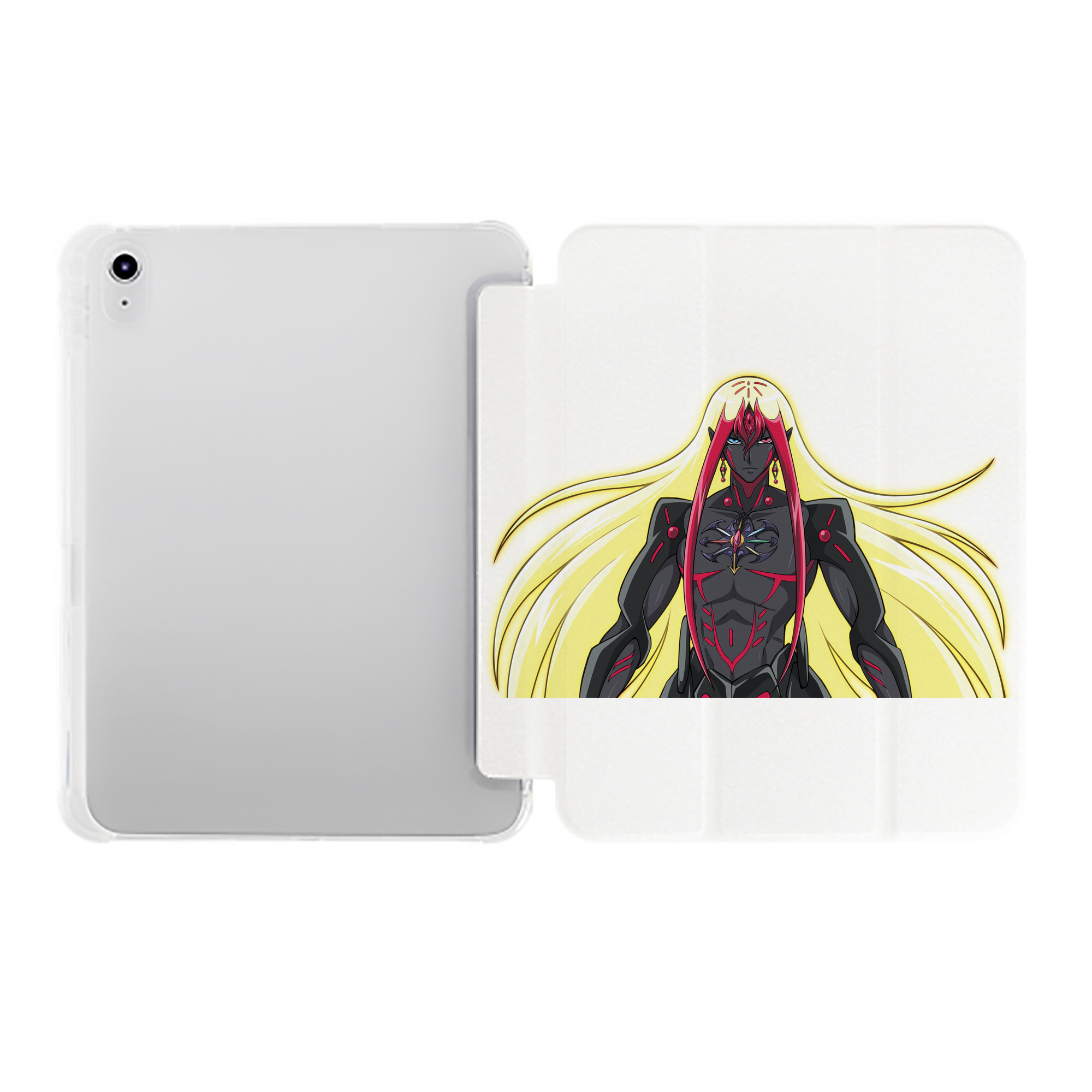 （画像用） 遊☆戯☆王 Yu-Gi-Oh! IPad ケース ペン収納付き 三つ折りスタンド PUレザー×シリコン 対応機種9.5/10.5/10.9インチ